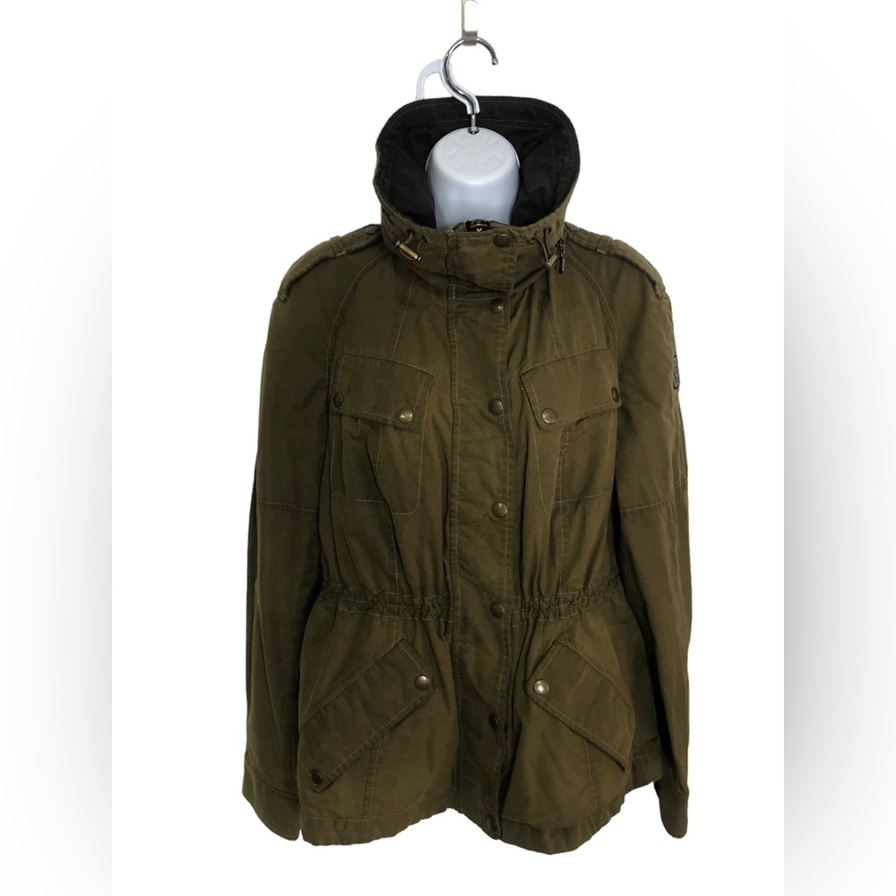 BELSTAFF SANDOWN LADIES JACKET Military Green Size 44 Italian Sz Medium NWOT - Picture 4 of 16